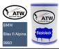 Preview: BMW, Blau II Alpina, 9993: 500ml Lackdose, von ATW Autoteile West.